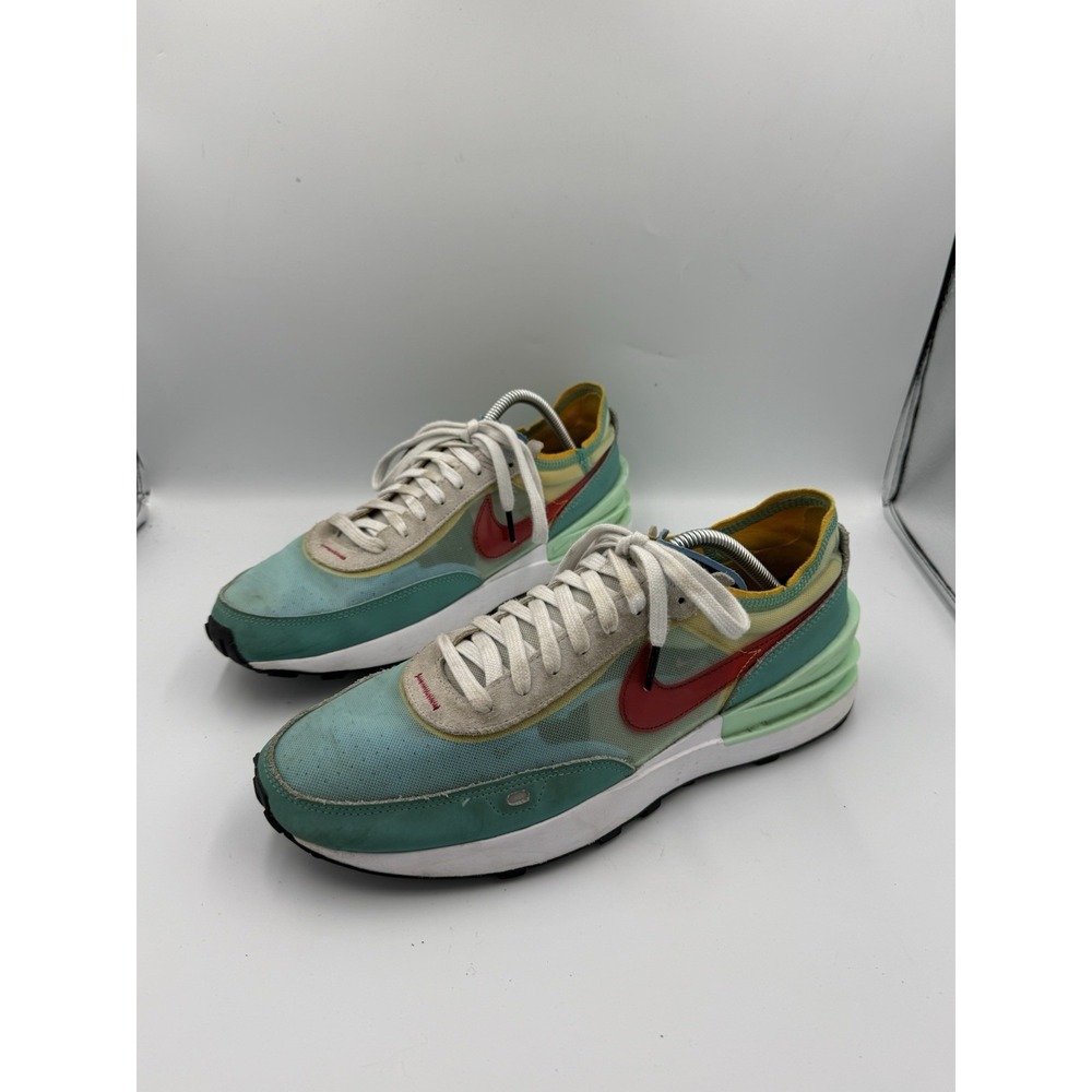 Nike Waffle One SE Running Shoes Men's Size 11 Mint Red White 2021 DV2209-300